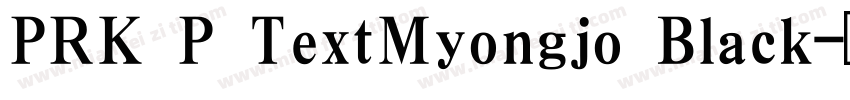 PRK P TextMyongjo Black字体转换